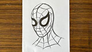 How to draw Spiderman  Spiderman drawing step by step  easy Drawing ideas for beginners  Drawing