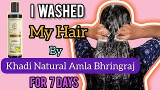 OMG I Washed My Hair By Khadi Natural Amla Bhringraj Shampoo For 7 DaysKhadi Shampoo  Shinny Roops