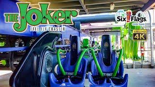 2022 The Joker 4D Free Spin Roller Coaster On Ride 4K POV Six Flags Over Texas