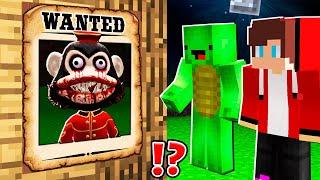 Why Creepy Monkey is WANTED ? Mikey and JJ Escape Monster Monkey  - in Minecraft Maizen
