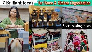 7 Brilliant Ideas for Home & Kitchen Organization  Space Saving Ideas for Kitchen & Home 