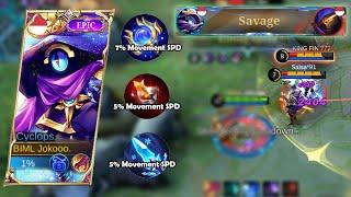 SAVAGE  PERFECT BUILD CYCLOP WITH MOVEMENT SPEED  BUILD TOP 1 GLOBAL CYCLOP - MLBB