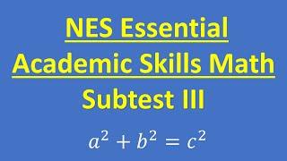 NES Essential Academic Skills Math Subtest III – Do Great On Math And Pass