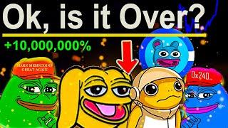 Is The Crypto Pump Over? Pepe Coin -Turbo Coin - Brett Coin and Other Memecoins