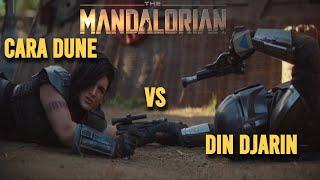 Gina Carano as Cara Dune FIGHTS Din Djarin  The Mandalorian 4K video