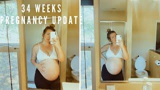 34 WEEK PREGNANCY UPDATE - CONTRACTIONS & BABY DROPPED