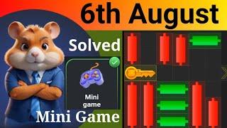 6 August Todays Mini Game Puzzle Solved Complete Step Hamster Kombat  Today Cipher Code Solution