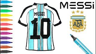 Easy Drawing Lionel Messi Jersey Argentina I Kolay Lionel Messi Arjantin Forması Çizimi
