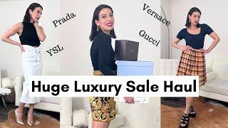 Huge Designer Discount Sale Haul  Prada Versace Brunello YSL & More