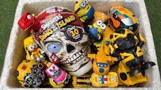 Smashers TRANSFORMERS Over 99 Surprises Inside Giant BUMBLEBEE Minion Excavator Eggs Car Animated