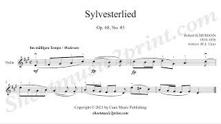 Schumann  Sylvesterlied op. 68 no. 43 - Violin