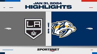 NHL Highlights  Kings vs. Predators - January 31 2024