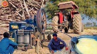 The process of making jaggery is an traditional method of farmers  The top works