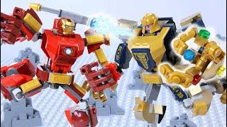 LEGO Iron Man vs Thanos Fight STOP MOTION LEGO Superhero Showdown  LEGO Avengers  Billy Bricks