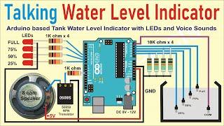 Talking Water Level Indicator using Arduino