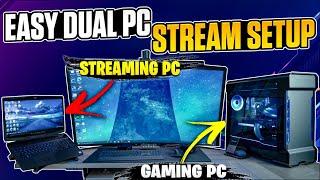 DUAL PC STREAMING SETUP like your FAVORITE STREAMER  STEP BY STEP GUIDE