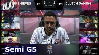 100 Thieves vs Clutch Gaming  Game 5 Semi Finals S8 NA LCS Spring 2018  100 vs CG G5