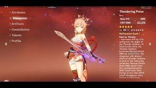 Genshin Impact Yoimiya 90 LvL Skills. gameplay. 90ЛвЛ Юмия Скилы Навыки и Умения.