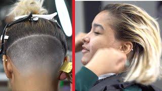Womens Undercut Haircut With Taper On The Side