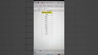 Convert Minutes Into Hours In Excel   Excel CONVERT Function  #shorts #exceltricks  #bytetech