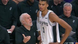 VICTOR WEMBY CHEWED OUT BY GREG POPOVICH WHAT THE HELL WAS THAT? AFTER MISTAKE