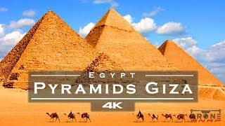 Pyramids - Giza Egypt - by drone 4K