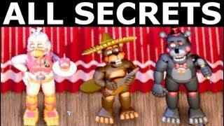 FNAF 6 - All Secrets Easter Eggs Achievements & Rare Screens Freddy Fazbears Pizzeria Simulator