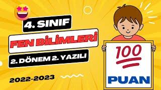 4. Sınıf Fen Bilimleri 2. Dönem 2. Yazılı  2022-2023 2. Örnek