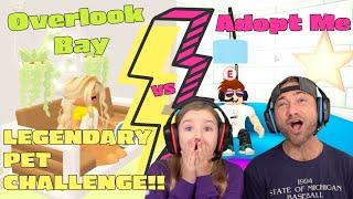 Who Will Win The Legendary Pet Challenge? Cammy vs Mike Roblox Adopt Me & Overlook Bay