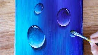 Acrylic Painting  Water drops painting  Step by step Acrylic painting #140