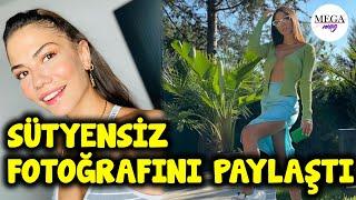 Demet Özdemirin sütyensiz pozları sosyal medyayı salladı