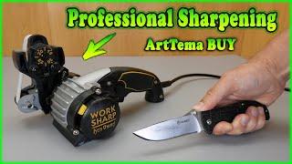 Work Sharp Electric Knife Sharpener - Professional Sharpening System. Sharpening a folding knife.