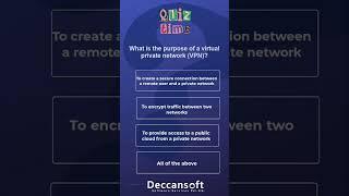 What is the purpose of a virtual private network VPN? #quiztime