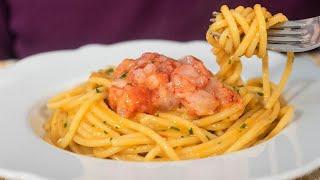 SPAGHETTI AI GAMBERI ROSSI veloci facili e raffinati – primo piatto di pesce particolare