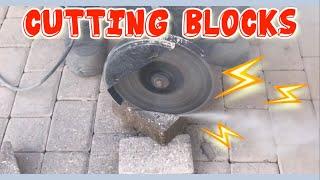 How to Safely cut paving bricksblocks with angle grinder