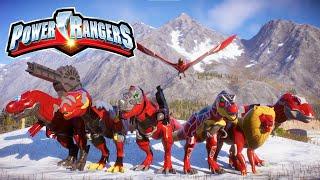 Power Rangers All Red Zords Battle T-rex Champion Zord TyrannoZord T-Rex Zord T-Rex Battle Zord