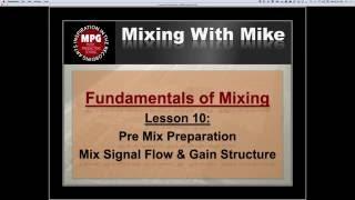 Fundamentals of Mixing Lesson 10 Mix Signal Flow