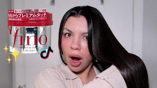 I TRIED THE VIRAL JAPANESE HAIR MASK  Shiseido Fino Premium Touch Hair Mask