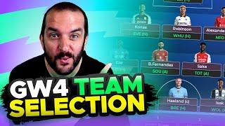 SALAH FOR A HIT?   FPL TEAM SELECTION  GAMEWEEK 4  Fantasy Premier League Tips 202425