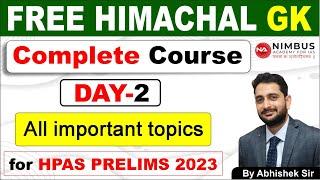 Free Himachal GK  Complete Course  Topic-wise  Quick Revision  Day 2  Important Places Kangra