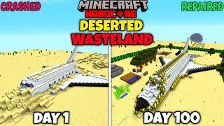 We Survived 100 Days On a Deserted Wasteland In Minecraft Hardcore  Duo 100 Days