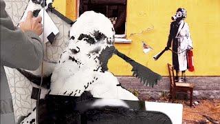 Banksy Leaves Surprise Art All Over Ukraine