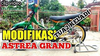 MODIFIKASI ASTREA GRAND AIRBRUSH WARNA HIJAU SIMPLE  SI TUA2 KELADI