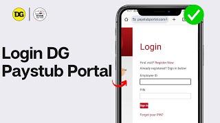 How To Login DG Paystub Portal 2024  Money Network Pay Stub Portal Login Guide