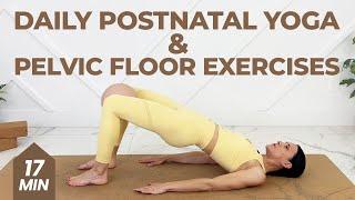 Full-Body Postnatal Yoga + Pelvic Floor Exercises Great Daily Practice