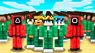 RETO 100 YOUTUBERS vs El JUEGO del CALAMAR en MINECRAFT 