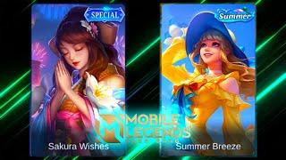 Guinevere  Summer Breeze Skin VS Sakura Wishes Skin  Mobile Legends Bang Bang