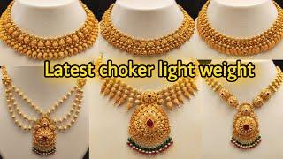 latest gold choker designs 2021  simple gold choker necklace designs  22k gold choker necklace