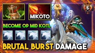 BRUTAL BURST DAMAGE MID By Mikoto KOTL With LVL 5 Dagon Item Build 100% Show no Mercy DotA 2