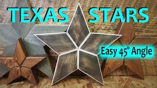 Texas Stars Easy 45 Degree Angles No Jigs Easy Woodworking Project